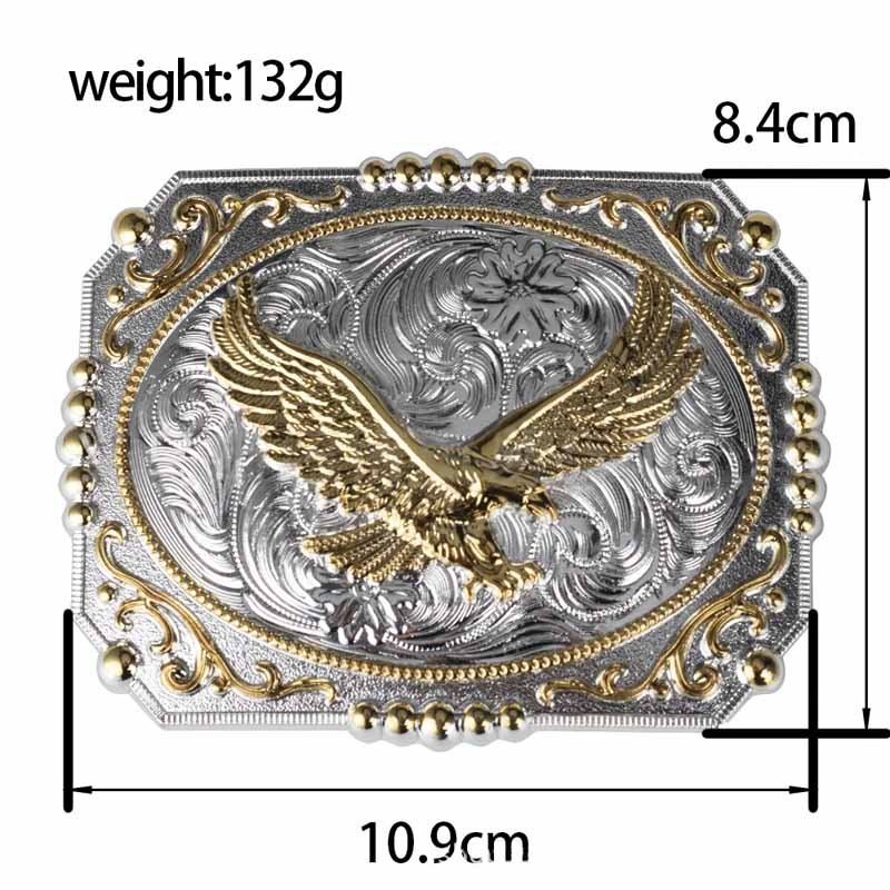 Large Gold Western Belt Buckle - CowderryEagle