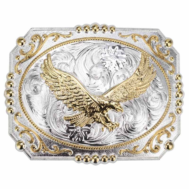 Large Gold Western Belt Buckle - CowderryEagle