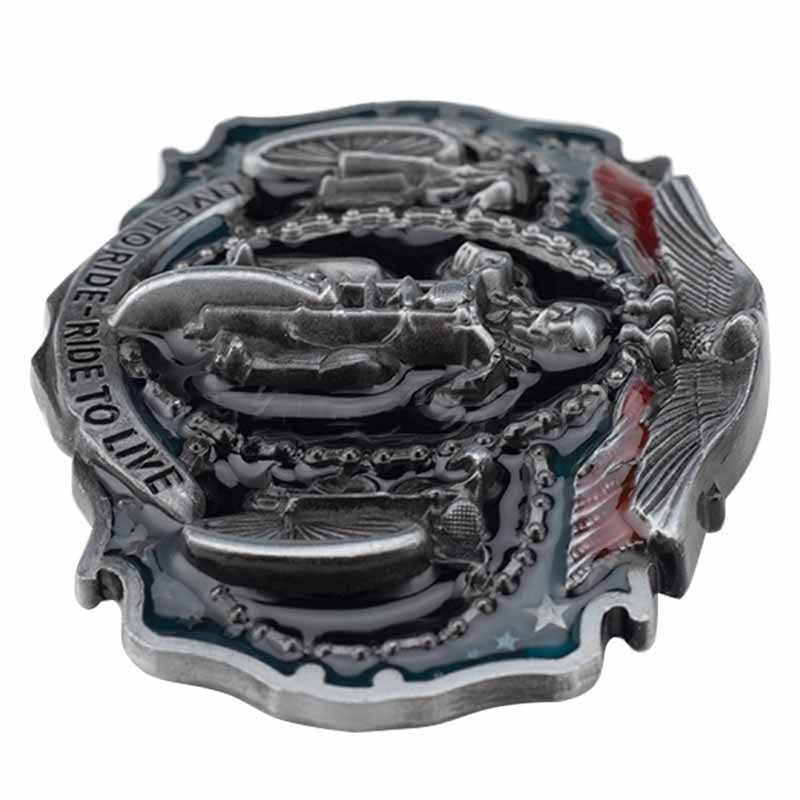 Live To Ride Ride To Live Western Belt Buckle - CowderryBelt BucklesBronze