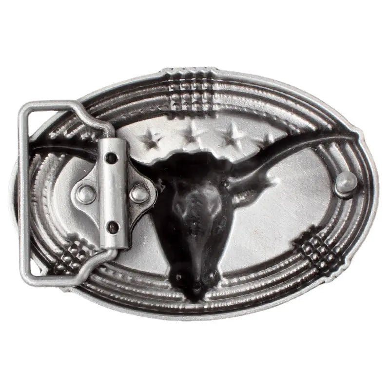 Longhorn with Star Belt Buckle - CowderryBelt BuckleSilver