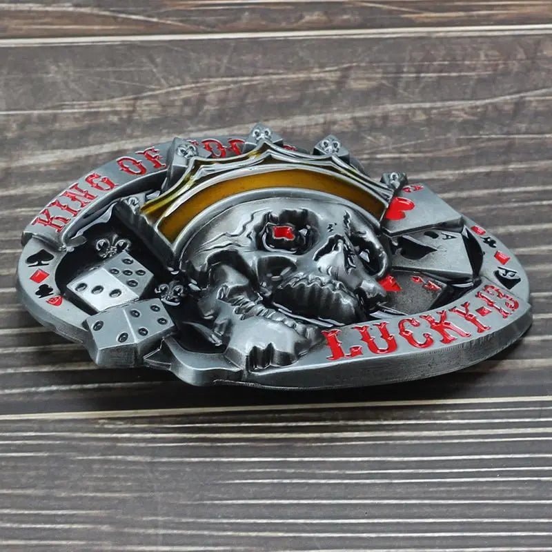 Lucky 13 Skull Belt Buckle - CowderryBelt BuckleStyle1