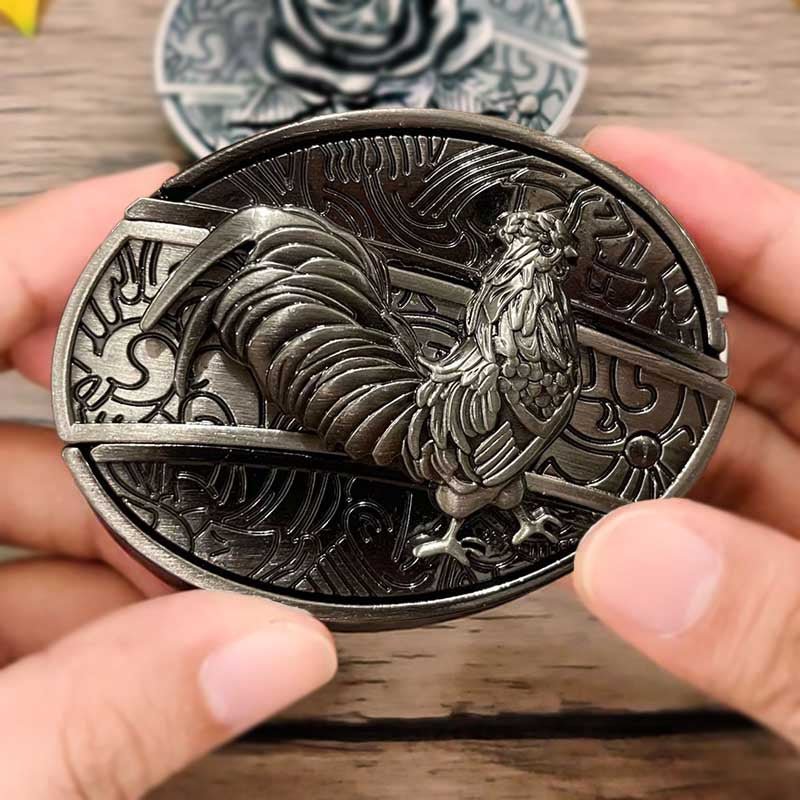 Metal Oval Cowboys Belt Buckle - CowderryBelt BuckleChicken