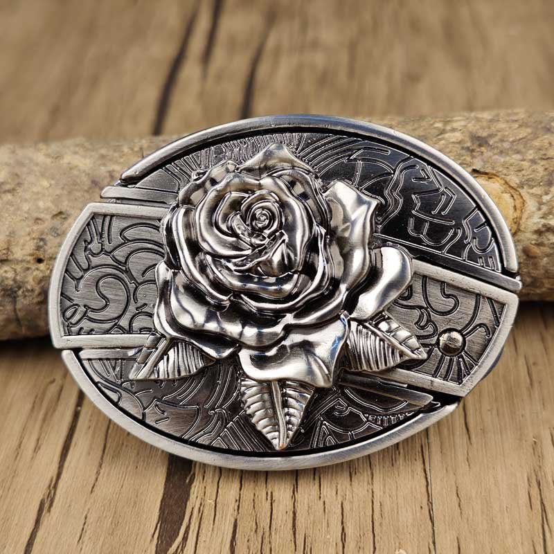Metal Oval Cowboys Belt Buckle - CowderryBelt BuckleFlower