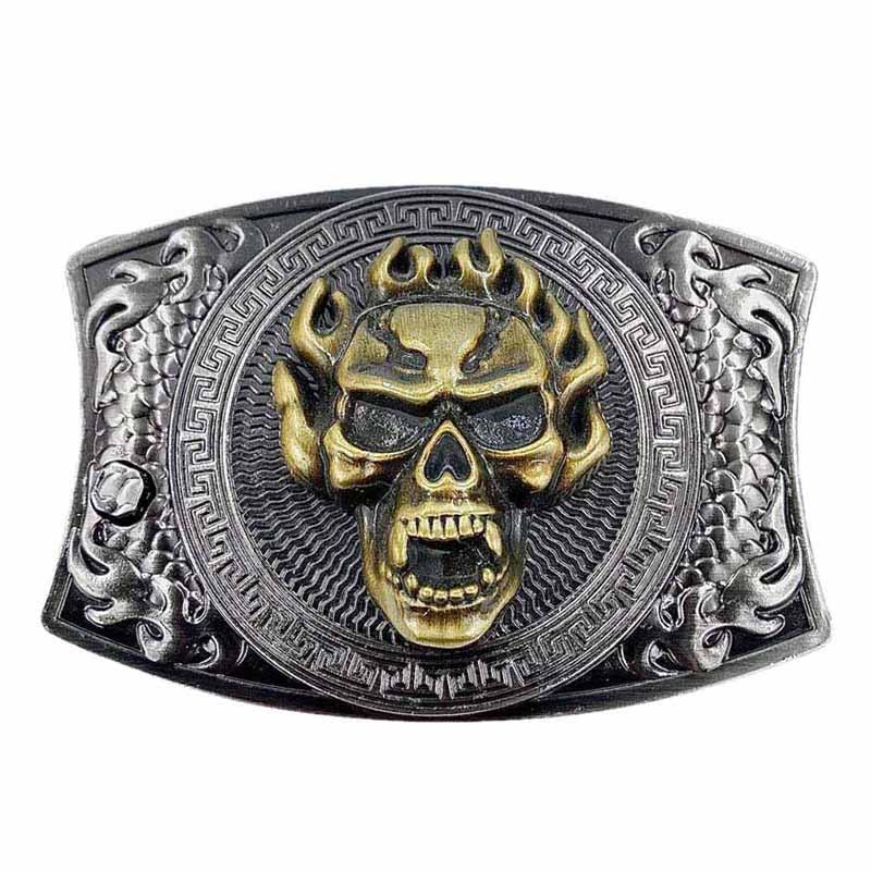 Metal Square Belt Buckle for Selfdefense - CowderryBelt BuckleSkull