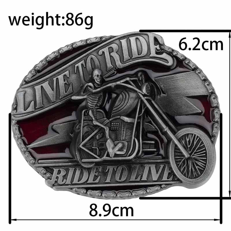 Motorcycle Live To Ride Belt Buckle - CowderryBelt Buckle