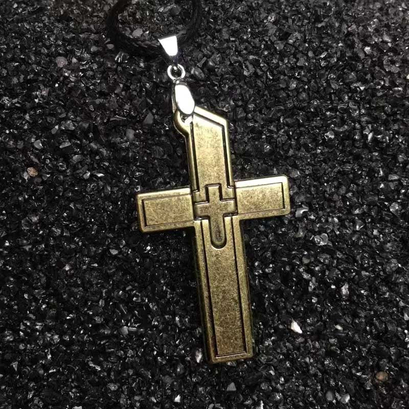 Multifunction Cross Pendant Necklace - CowderryNecklacesBronze