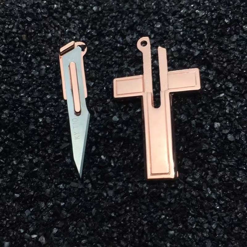 Multifunction Cross Pendant Necklace - CowderryNecklacesRose Gold