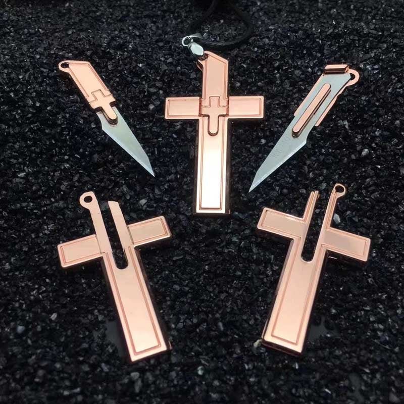 Multifunction Cross Pendant Necklace - CowderryNecklacesRose Gold