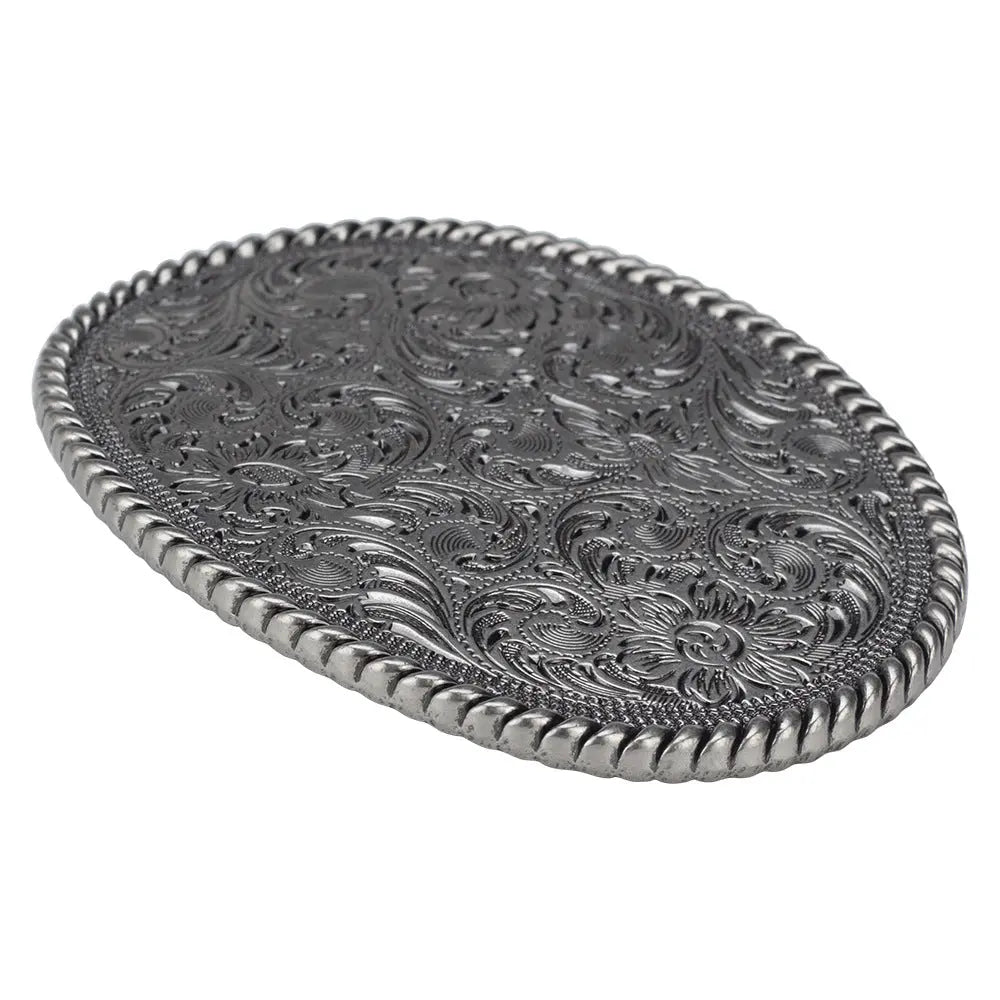 Pattern Antique Silver Belt Buckle - CowderryBelt BuckleSilver