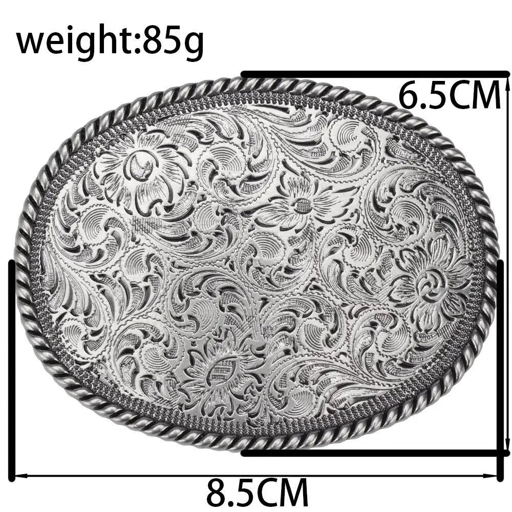 Pattern Antique Silver Belt Buckle - CowderryBelt BuckleSilver