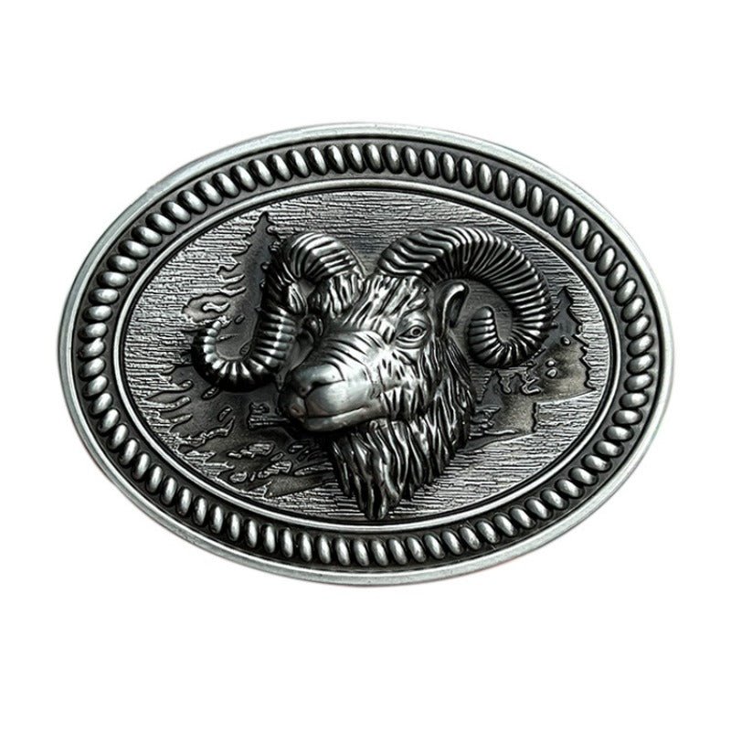 Ram Western Belt Buckle Silver - Cowderry