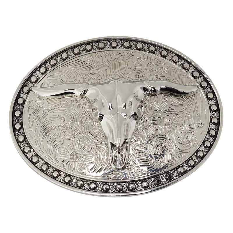 Silver Longhorn Belt Buckle - CowderryBelt BuckleSilver