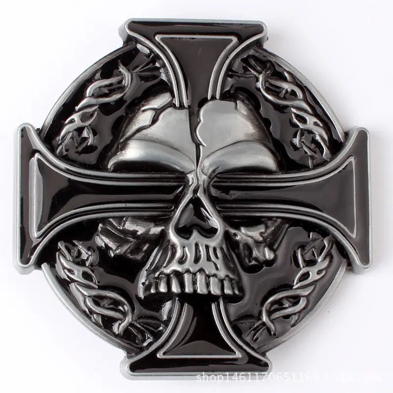 Skull Cross Belt Buckle - CowderryBelt BuckleBlack