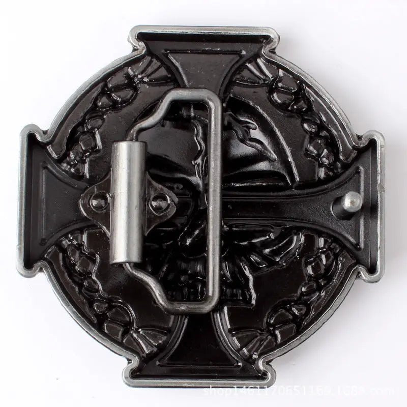 Skull Cross Belt Buckle - CowderryBelt BuckleBlack
