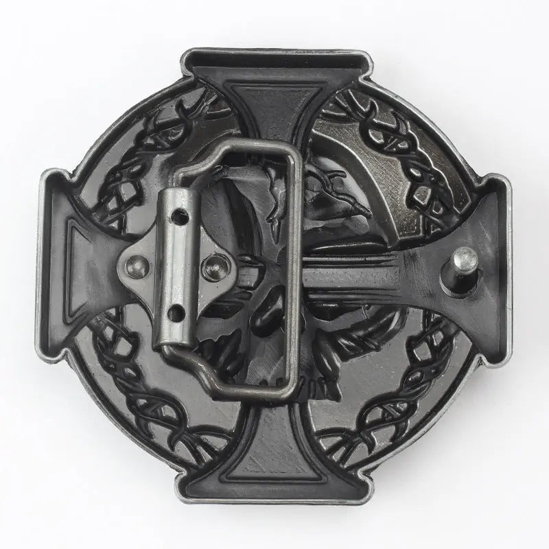 Skull Cross Belt Buckle - CowderryBelt BuckleRed