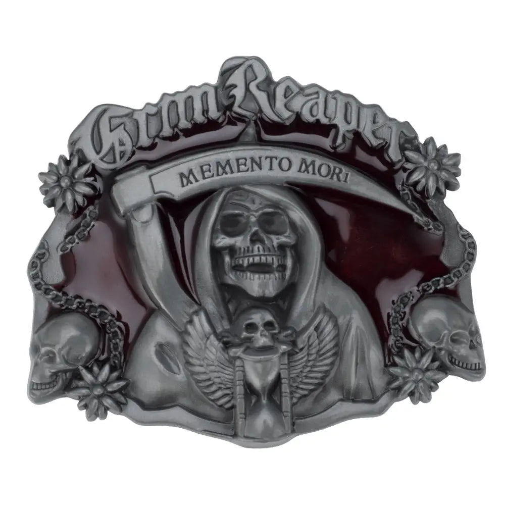 Skull Memento mori Belt Buckle - CowderryBelt BuckleRed