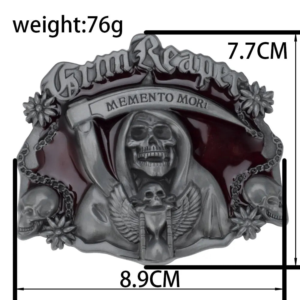 Skull Memento mori Belt Buckle - CowderryBelt BuckleRed