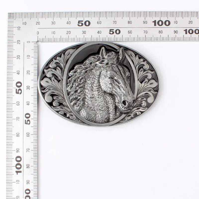 Sliver Horse Head Belt Buckle - CowderryBelt Buckle
