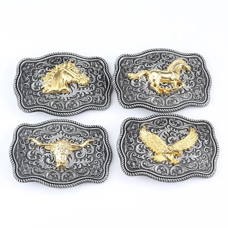 Square Arabesque Animal Belt Buckle - CowderryBelt BuckleHorse
