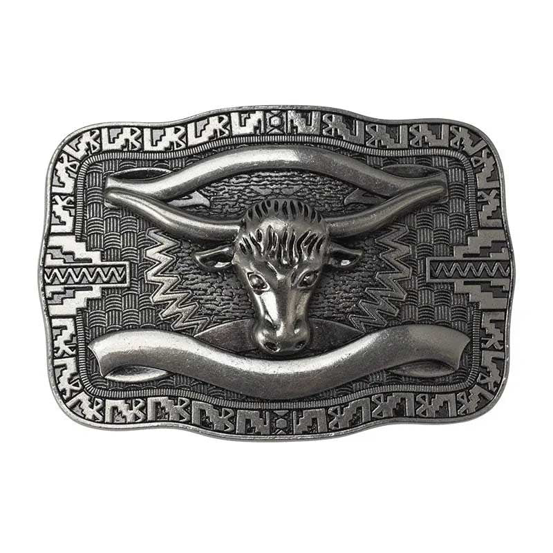 Square Longhorn Belt Buckle - CowderryBelt Buckle