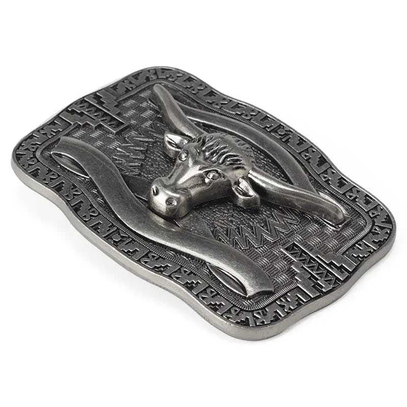 Square Longhorn Belt Buckle - CowderryBelt Buckle