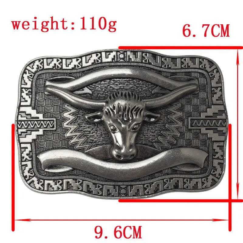 Square Longhorn Belt Buckle - CowderryBelt Buckle