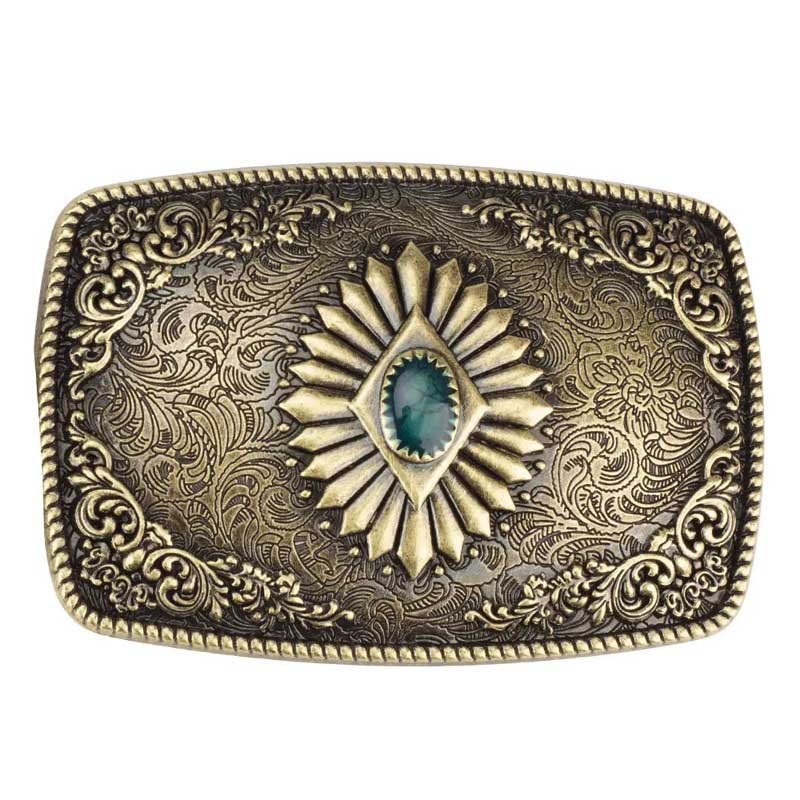 Square Pattern Western Belt Buckle - CowderryBelt BuckleBronze