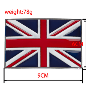 Square United Kingdom Flag Western Belt Buckle - CowderryBelt Buckles
