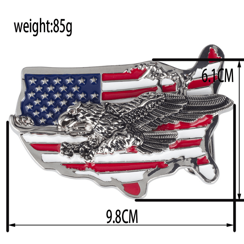 USA Map Eagle Western Belt Buckle - CowderryBelt Buckles
