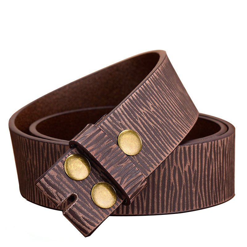 Vintage Belt Strap Without Buckle 1.5" Wide for Men - CowderryBeltsBlack