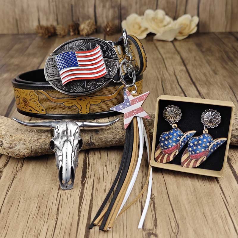 Western Country Vibe Set - CowderryAmerica Flag