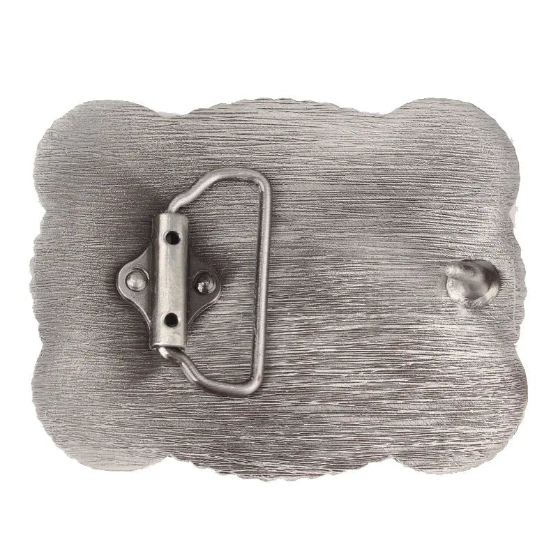 Western Cowboy Horse with Rhinestone Large Belt Buckle - CowderryBelt BuckleSilver