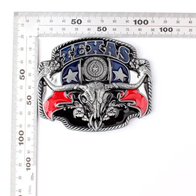 Western Cowboy Texas Longhorn Belt Buckle - CowderryBelt BuckleStyle 2