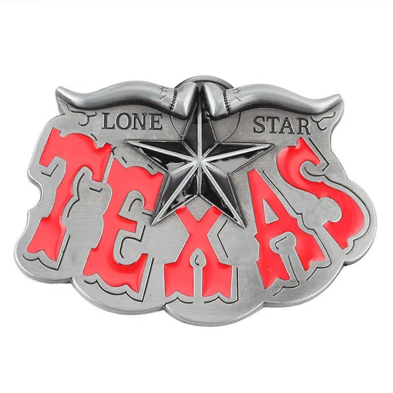 Western Cowboy Texas Longhorn Belt Buckle - CowderryBelt BuckleStyle 4