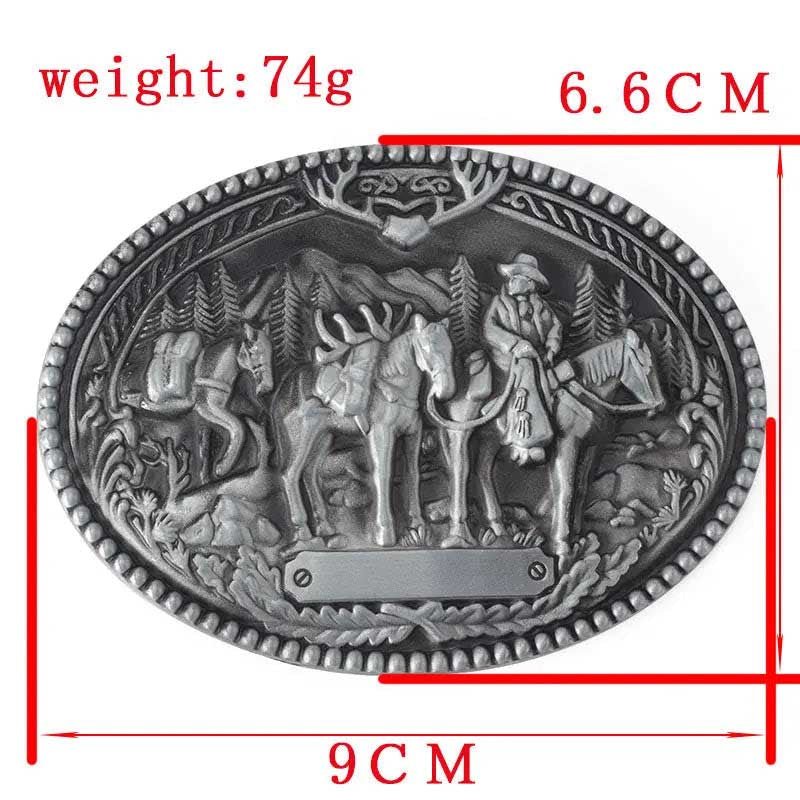Western Cowboys Colts Belt Buckle - CowderryBelt BucklePewter