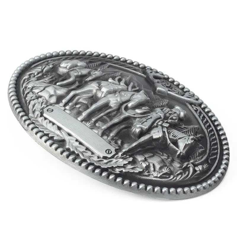 Western Cowboys Colts Belt Buckle - CowderryBelt BucklePewter