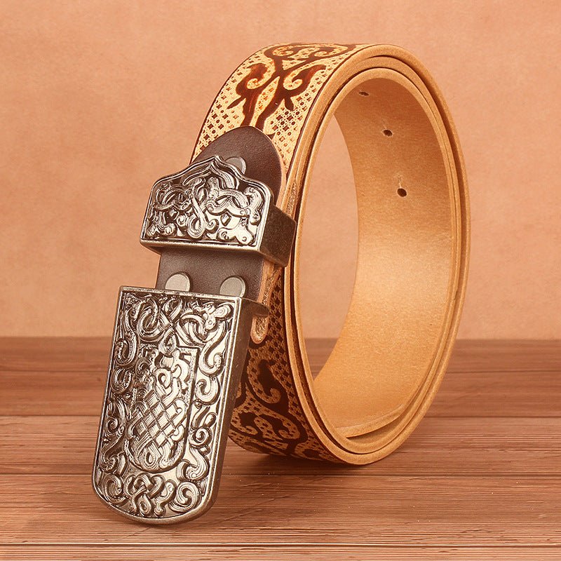 Western Leather Belt for Men - CowderryCoffee