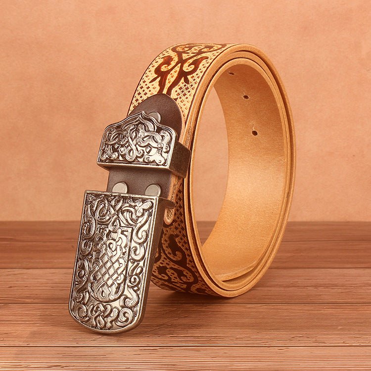 Western Leather Belt for Men - CowderryCoffee