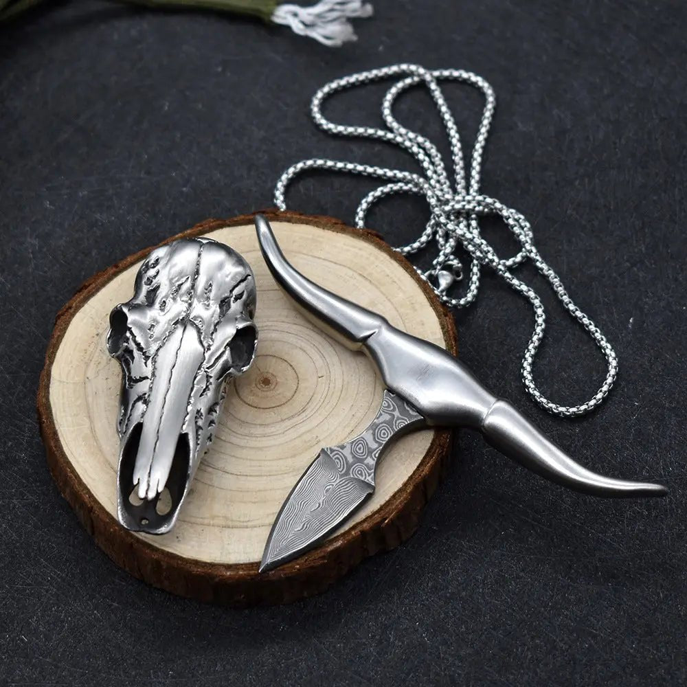 Western Longhorn - CowderryNecklacesDamascus