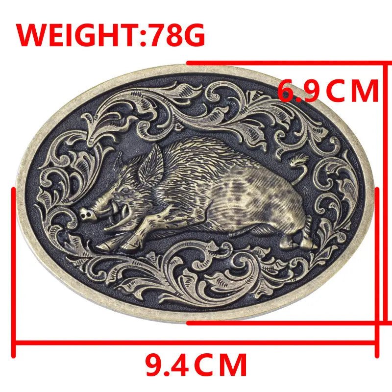 Wild Boar Brass Belt Buckle - CowderryBelt Buckle
