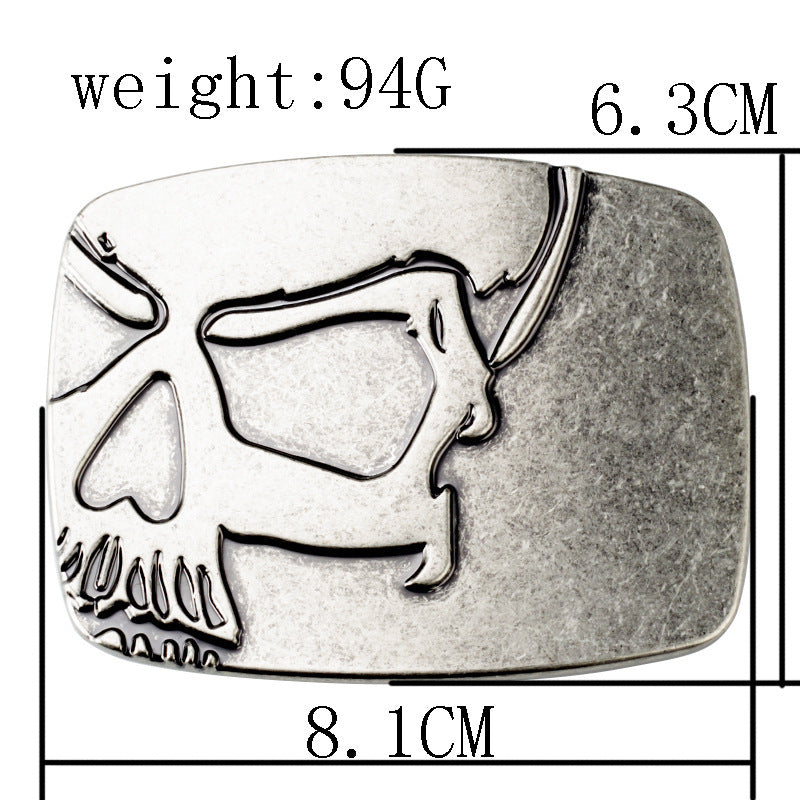 Western Skull Belt Buckle