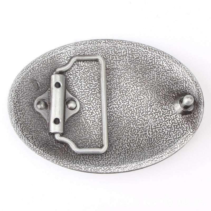 Western Deer Buck Belt Buckle Oval Hunting Wildlife Outdoors