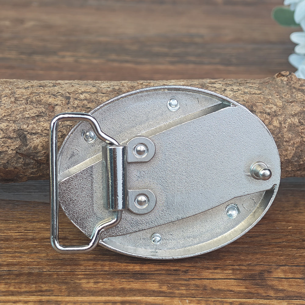 Turquoise Longhorn Belt with Tooled Black Leather