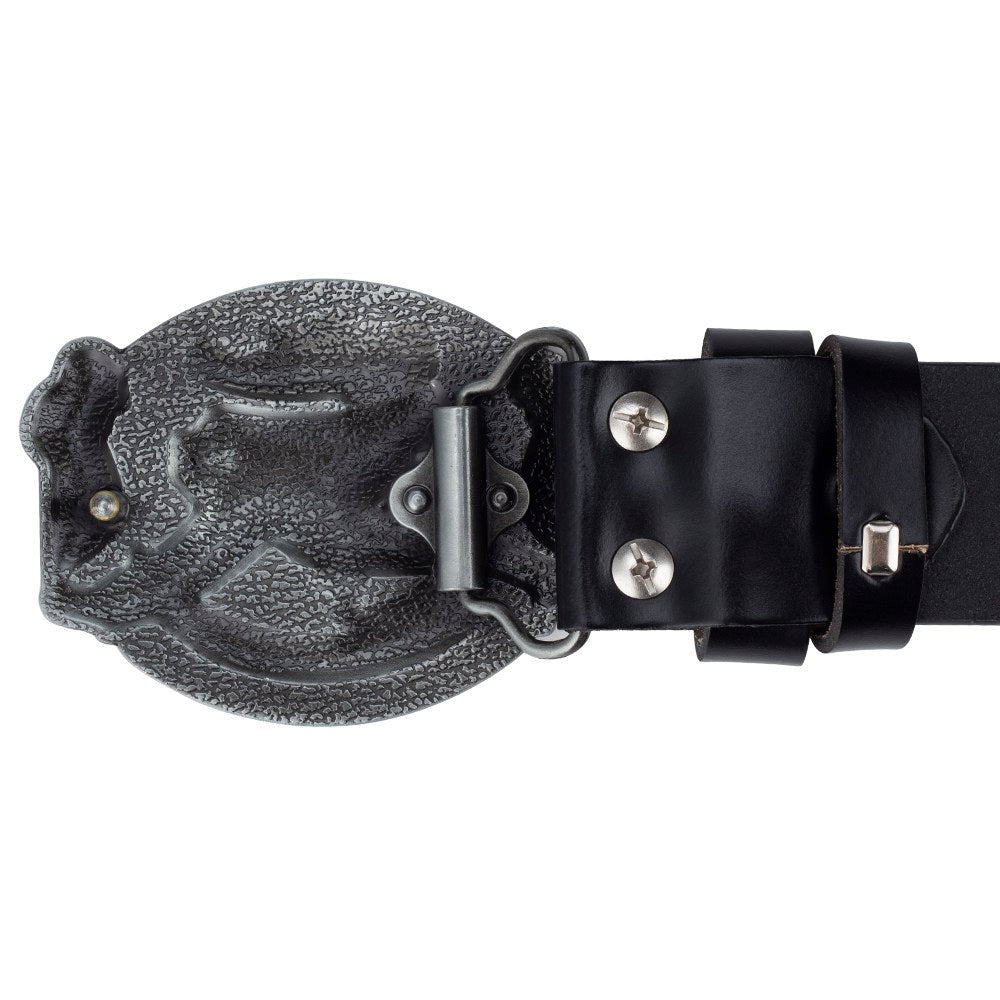 2nd Amendment Eagle Western Leather Belt - CowderryBeltsAntique Gold