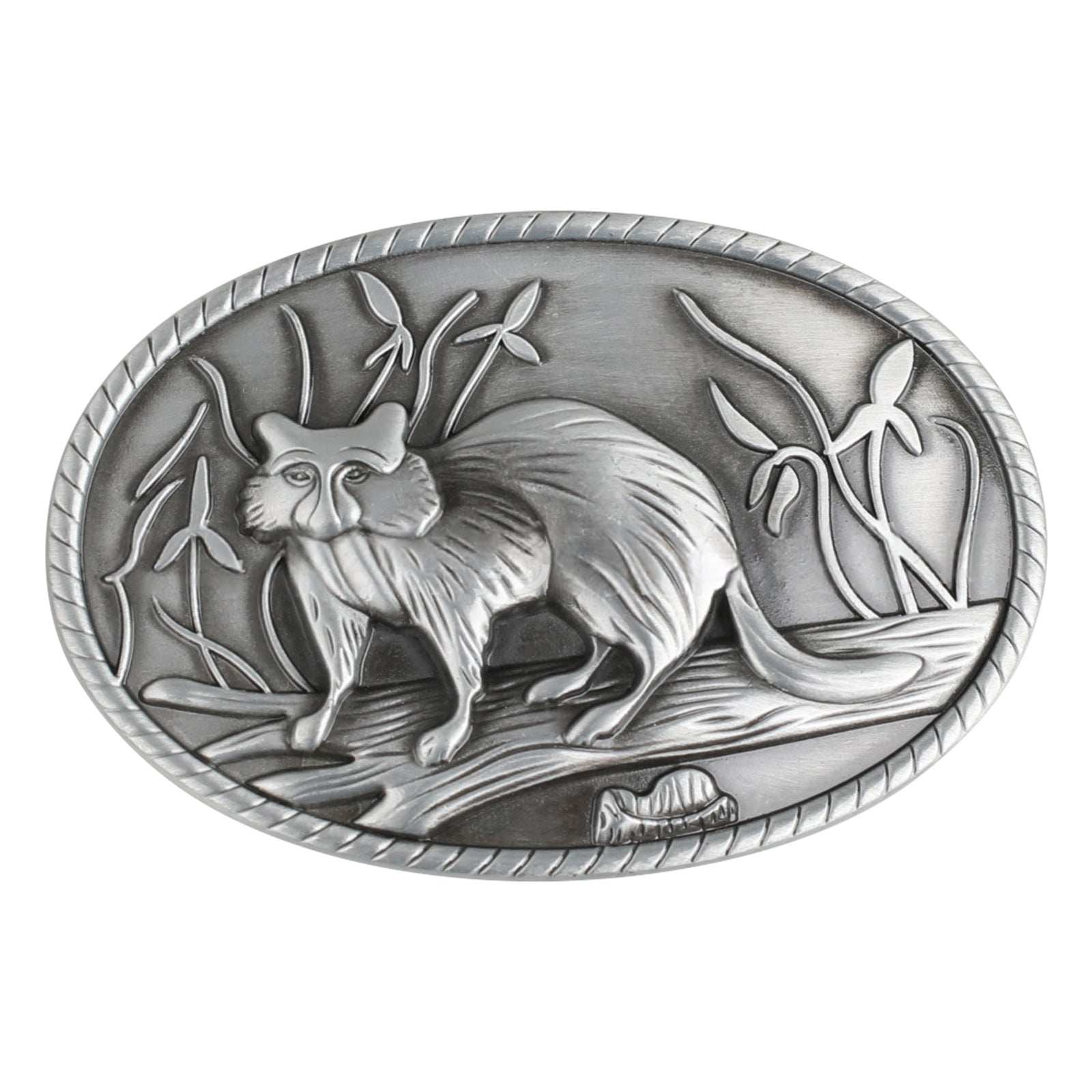 Wilderness Raccoon Western Belt Buckle