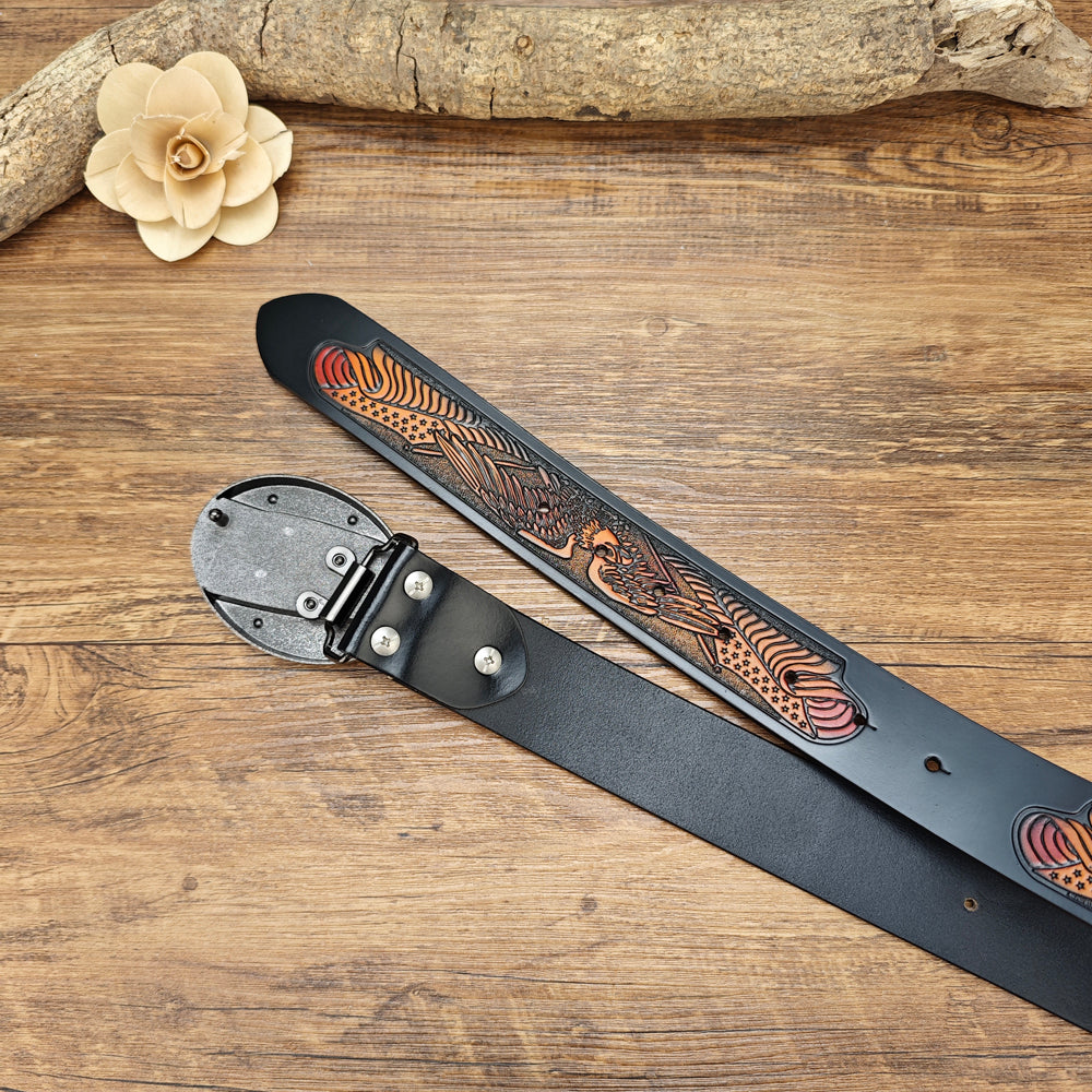 American Flag Belt and Money Lighter Buckle Set