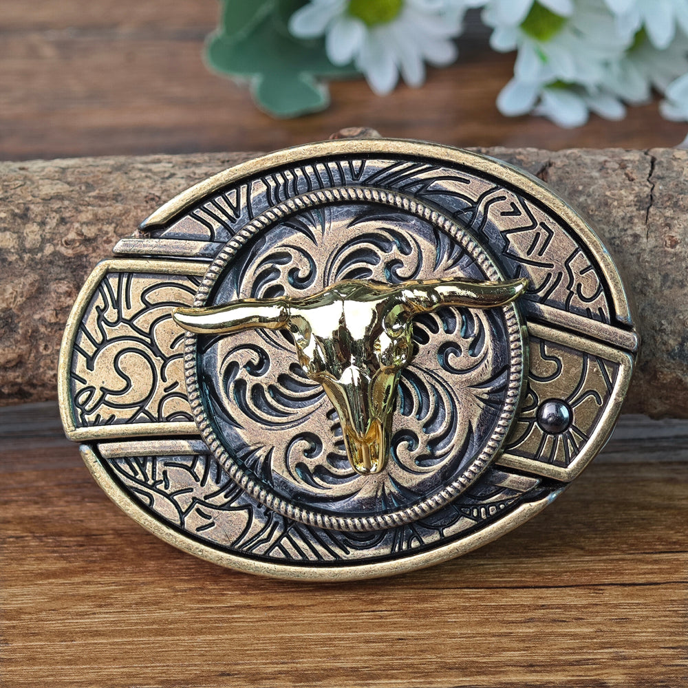 Antique Brass Rodeo Cowboy  Buckle