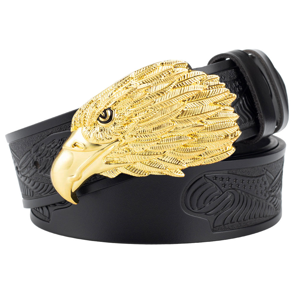 Eagle American Patriot Embossed Leather Western Cowboy Belt
