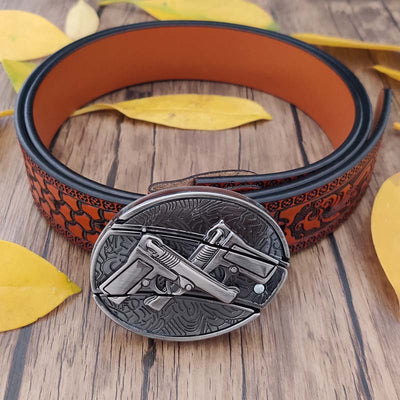 Bee Buckle Embossed Belt