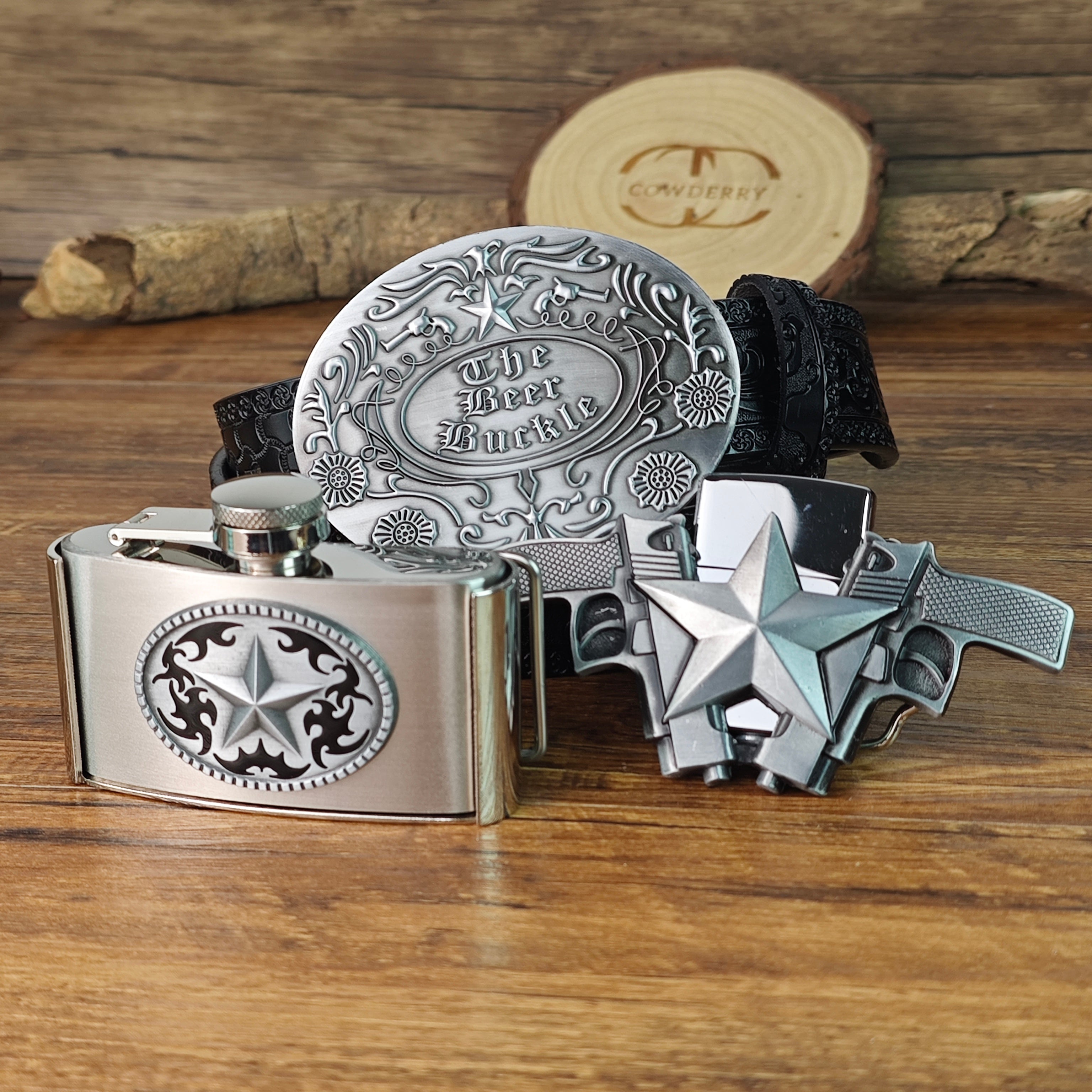 Western Multi-Function Belt and Buckle Set
